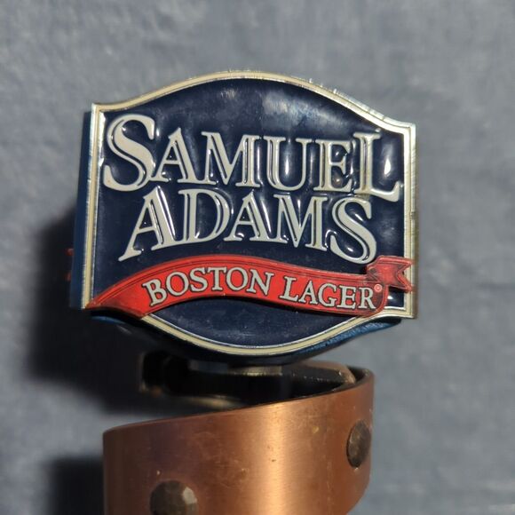 Samuel Sam Adams Boston Lager Copper Ribbon Beer Tap Handle Man Cave Bar 13" - Picture 3 of 5